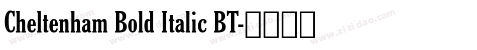 Cheltenham Bold Italic BT字体转换